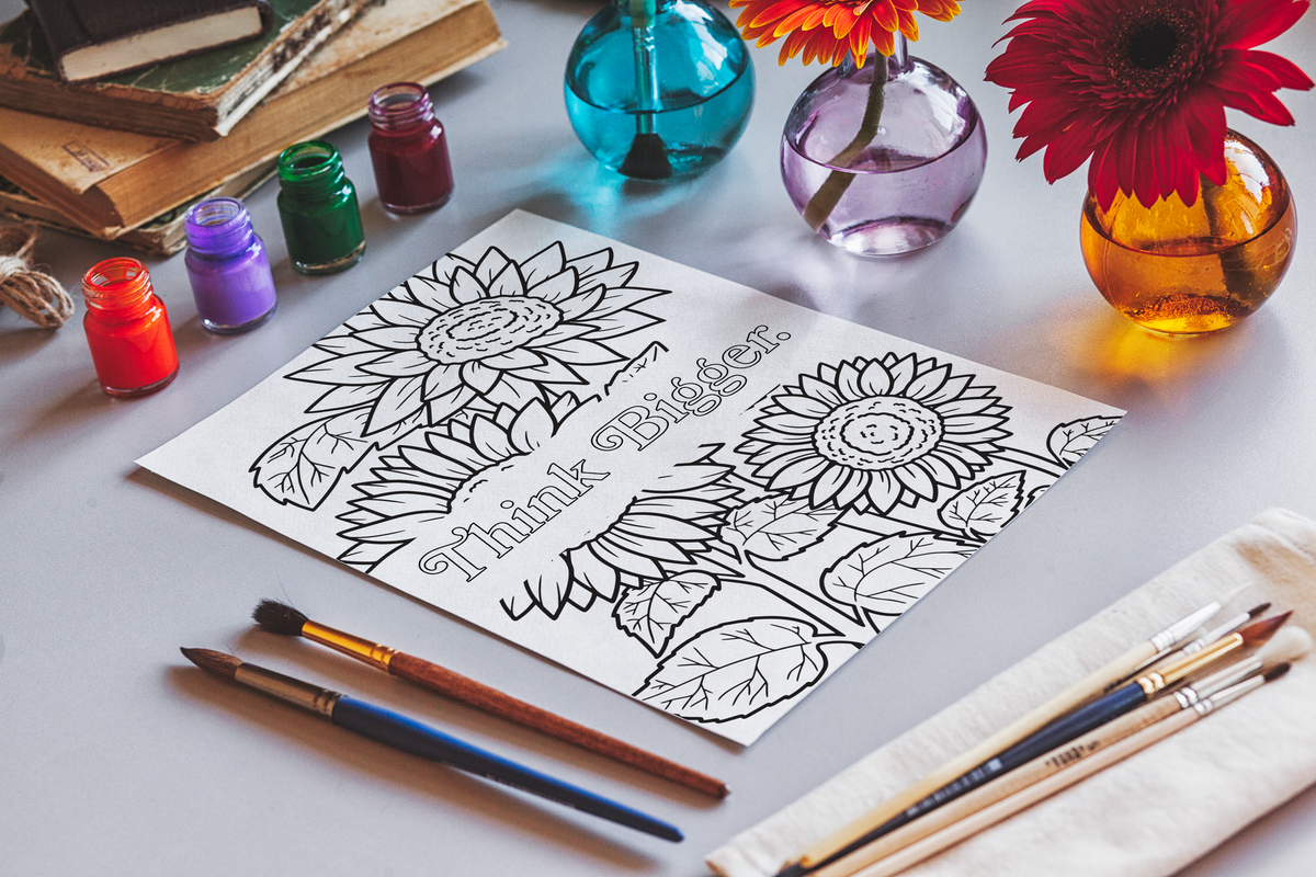 Coloring Thinkbig BrownMill x NMOA Think Bigger Coloring Pages — NMOA Shop